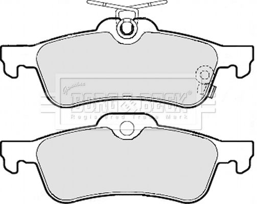 BORG & BECK Комплект тормозных колодок, дисковый тормоз BBP2109